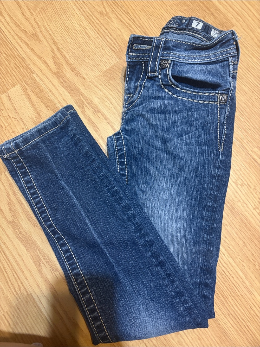 Miss Me Girls Dark Blue Skinny Jeans